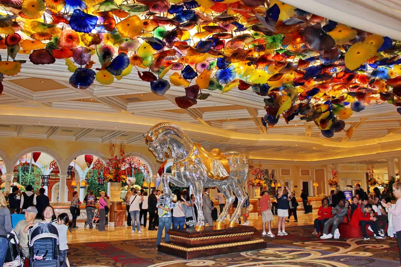 37015 Fiori Di Como, Dale Chihuly Flower Ceiling Sculpture and Chandelier, Bellagio, Las Vegas, NV IMG_9487-X2